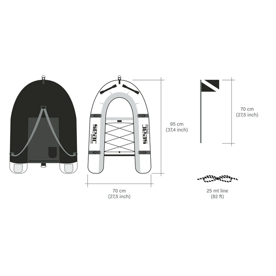 SEAC BRIDGE Planche De Pêche Sous-marine Gonflable 5 SEAC BRIDGE Planche De Pêche Sous-marine Gonflable – Image 3